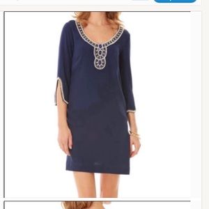Lilly Pulitzer tunic dress in navy with beautiful details